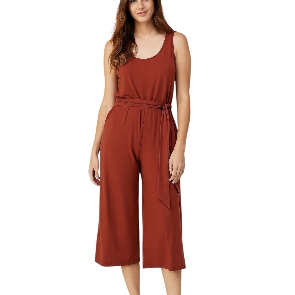 Old Navy Medium Sleeveless Cropped Jumpsuit Waist Tie w/ Pockets